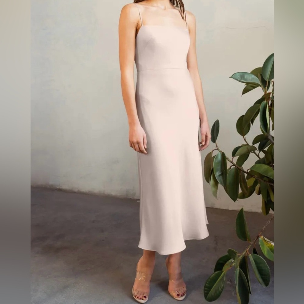 NWT Jenny Yoo Claudia Prosecco Satin dress